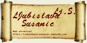 LJubislava Susanić vizit kartica